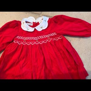 Red corduroy dress